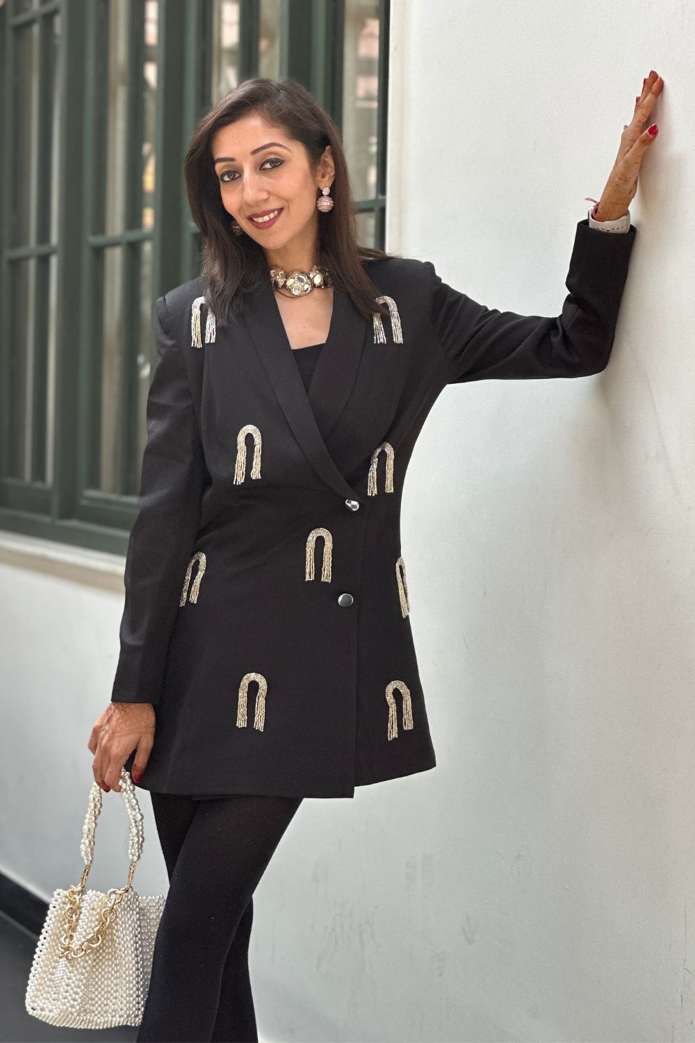 Aakriti In Our Brooklyn Buttoned Blazer Dress